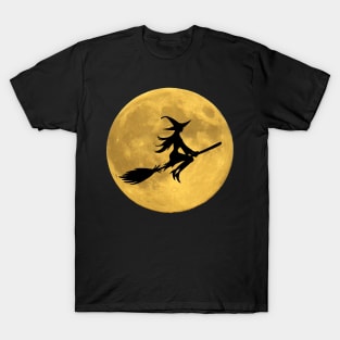 Halloween Witch & Moon T-Shirt